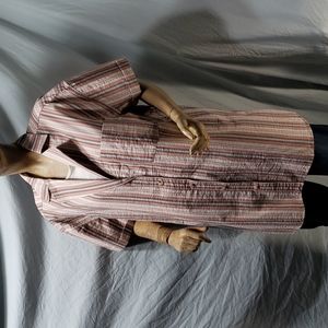 We the Free Free People Women's Poolside Stripe Boyfriend Shirt Size Large